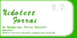 nikolett forrai business card
